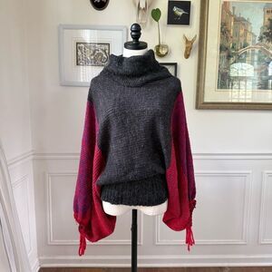 Vintage 80s 90s Gil Aimbez for Static Artsy Unique Grey Red Blue M